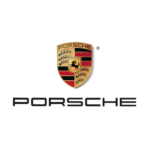 porsche logo Stoelhoezenmontage