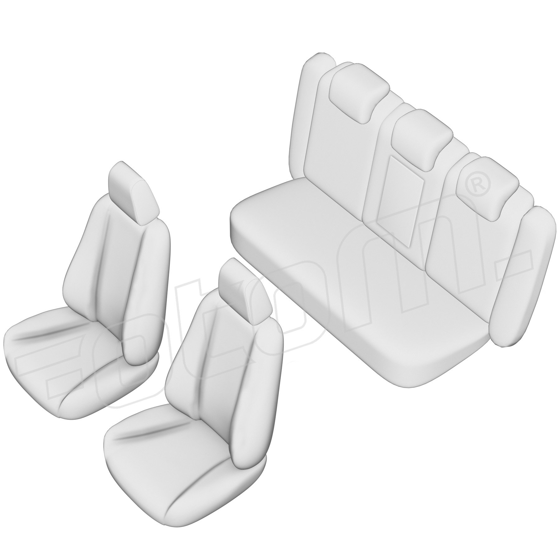 Stoelhoezen Audi A4 2015-heden, set van 5