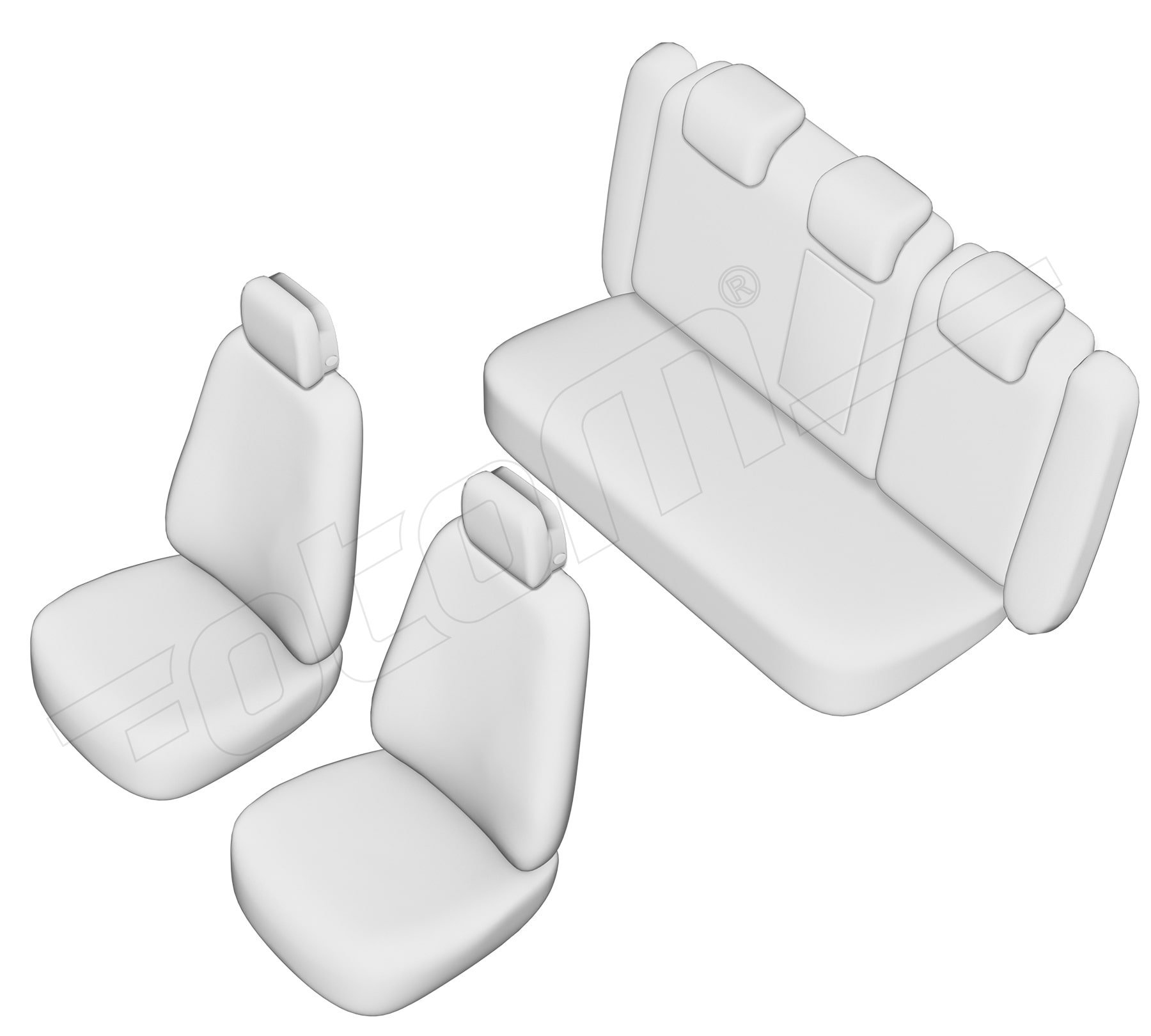 Stoelhoezen Audi A6 2011-2018, set van 5