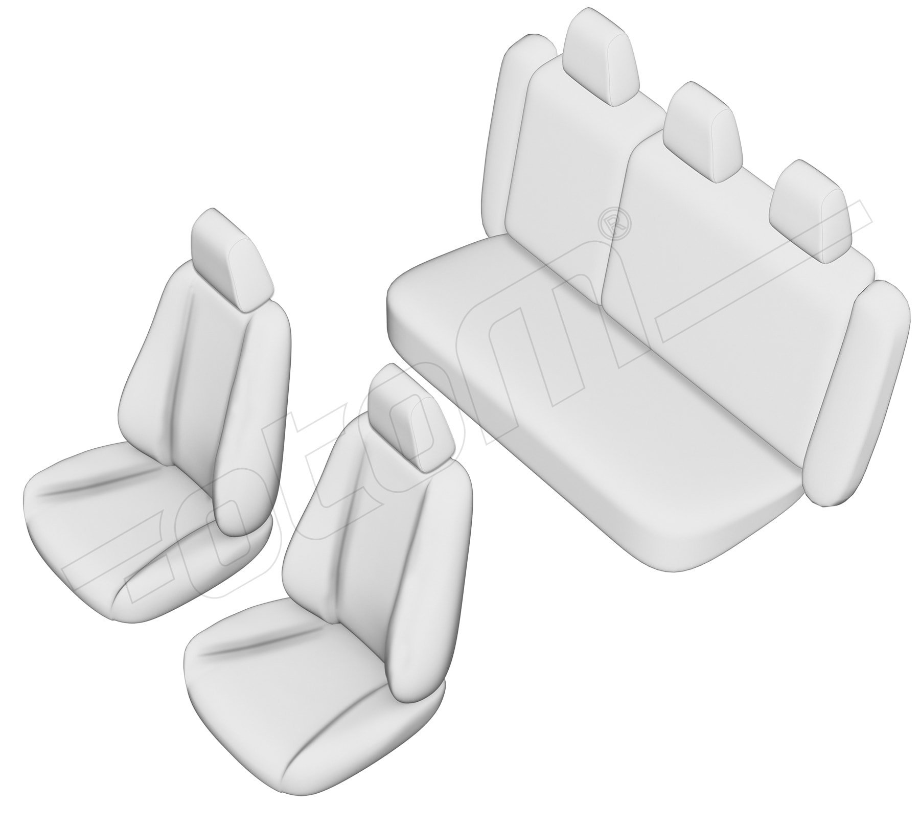 Stoelhoezen BMW 1 Serie 2011-2019, set van 5