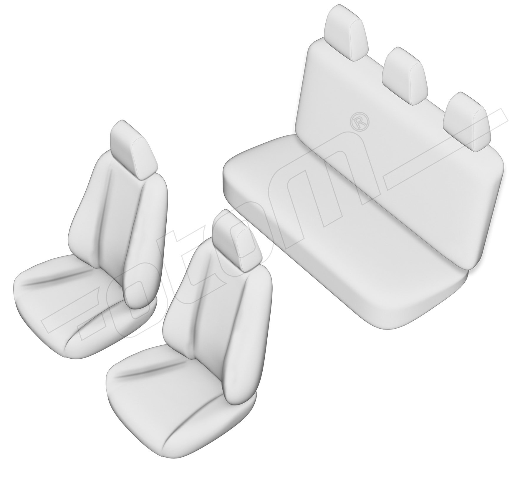 Stoelhoezen BMW 3 Serie 2011-2018, set van 5