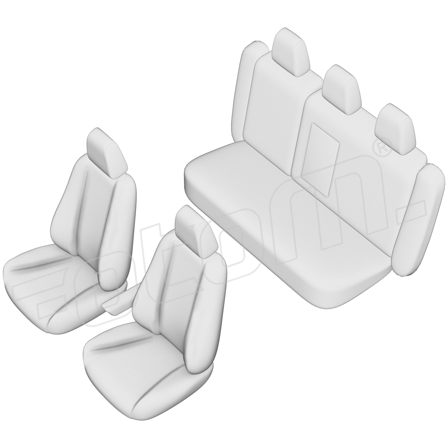 Stoelhoezen BMW 5 Serie 2010-2017, set van 5