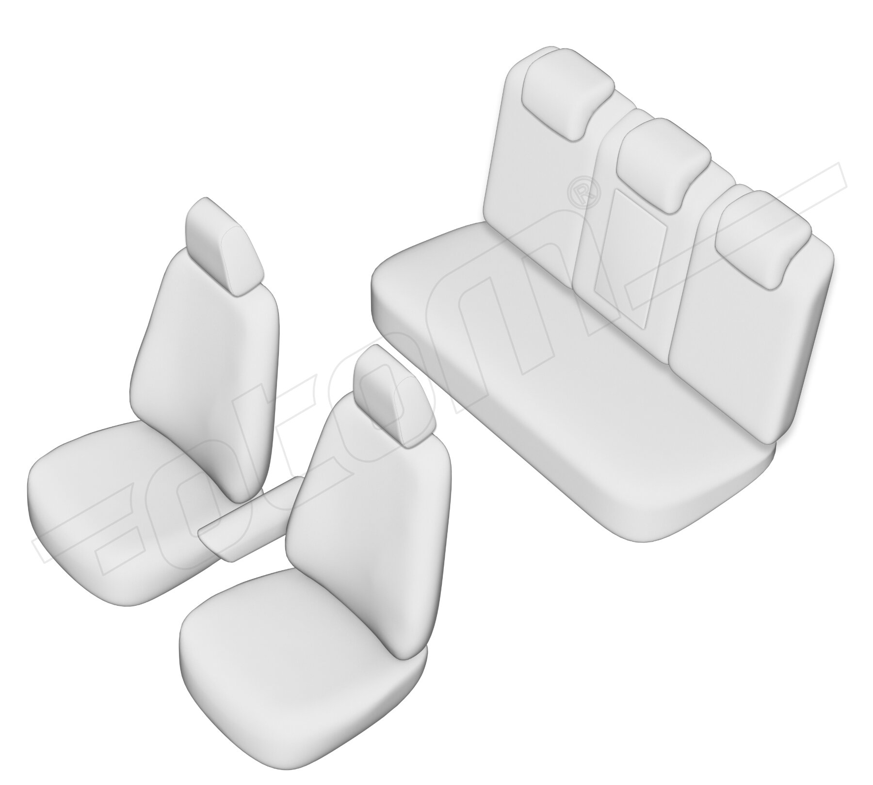 Stoelhoezen BMW X1 2016-2022, set van 5