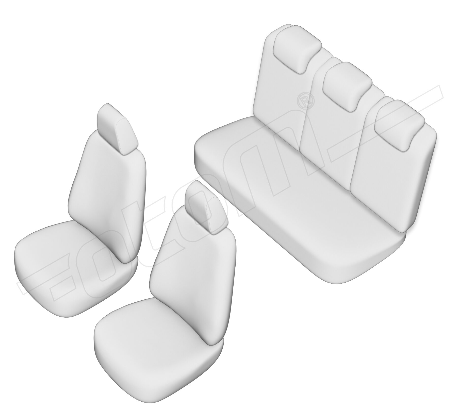 Stoelhoezen BMW X5 2007-2013, set van 5