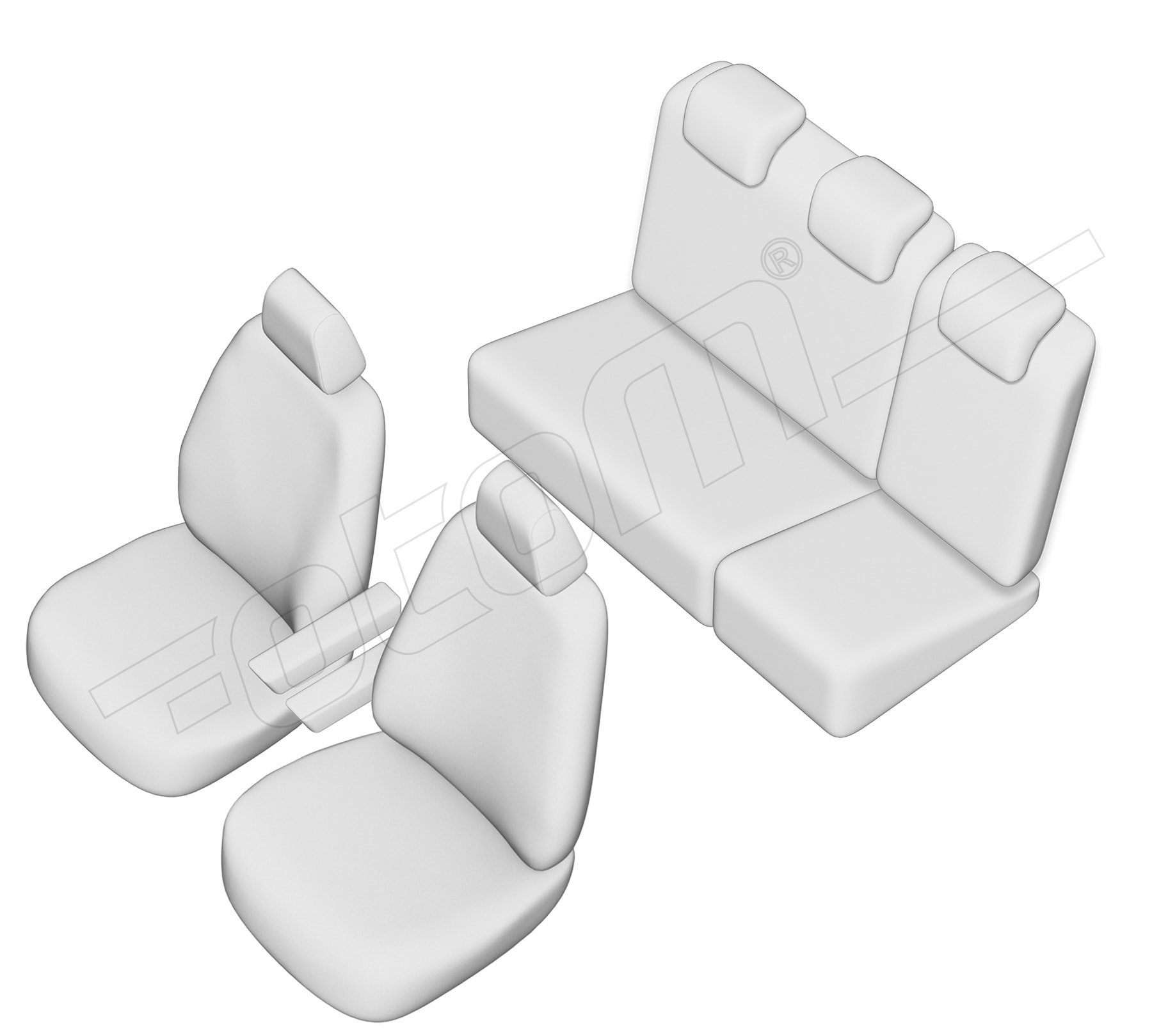 Stoelhoezen Citroën Berlingo 1996-2008, set van 5