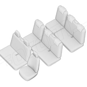 Stoelhoezen Citroën Jumpy 2008-2016, set van 9
