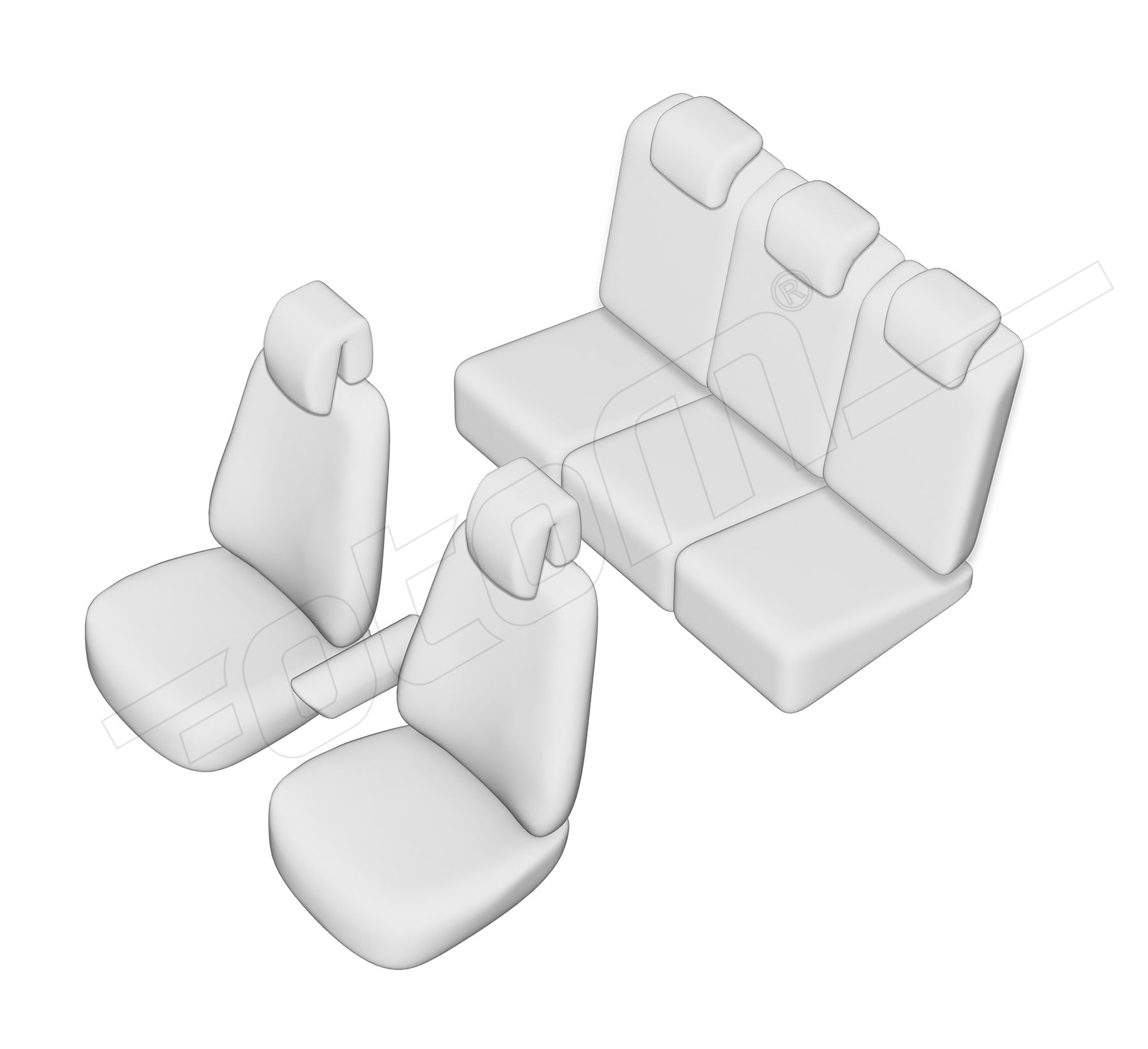 Stoelhoezen Citroën C4 Picasso 2006-2013, set van 5