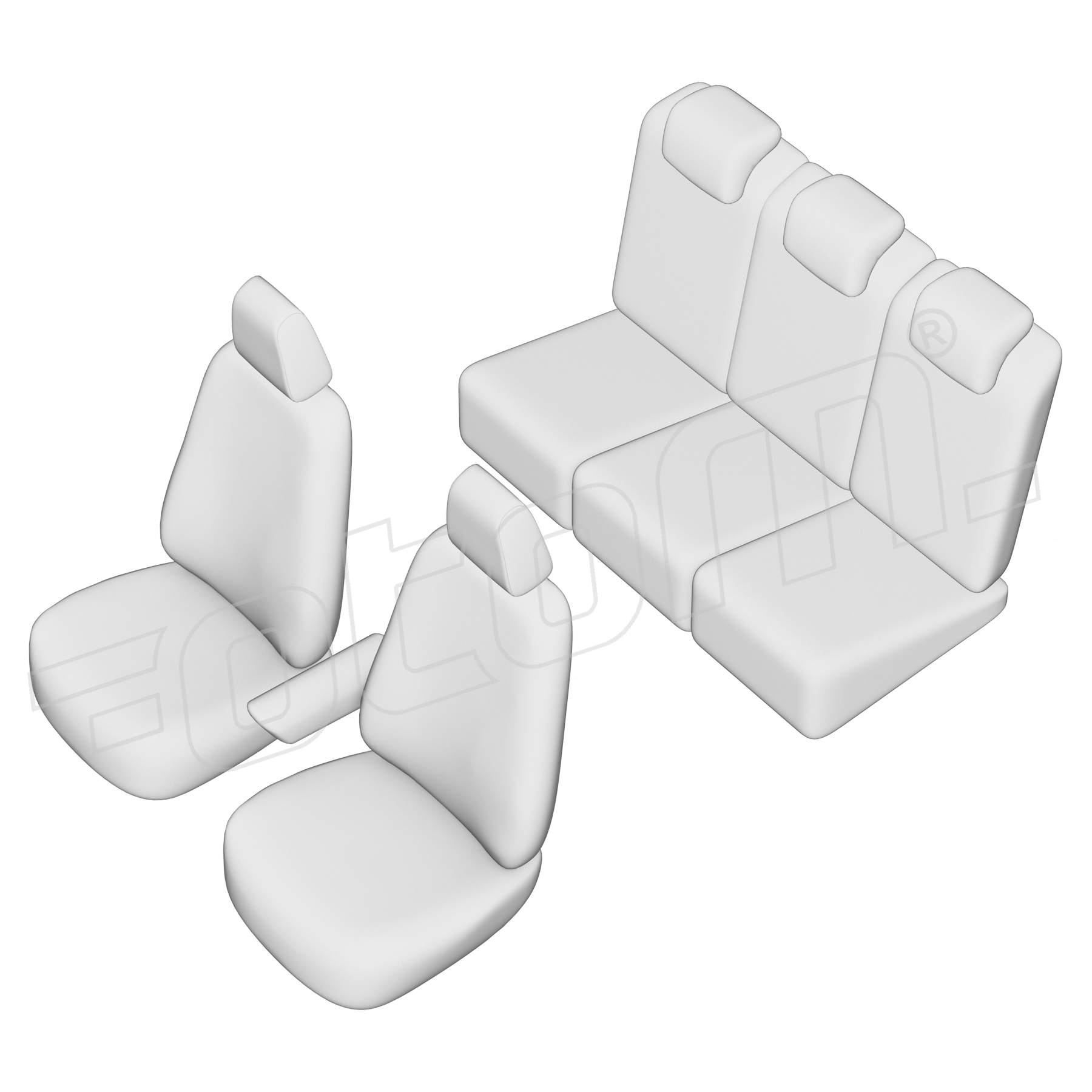 Stoelhoezen Citroën Berlingo 2008-2018, set van 5