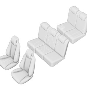 Stoelhoezen Citroën C4 Picasso 2013-heden, set van 7
