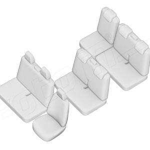 Stoelhoezen Citroën Jumpy 2008-2016, set van 8