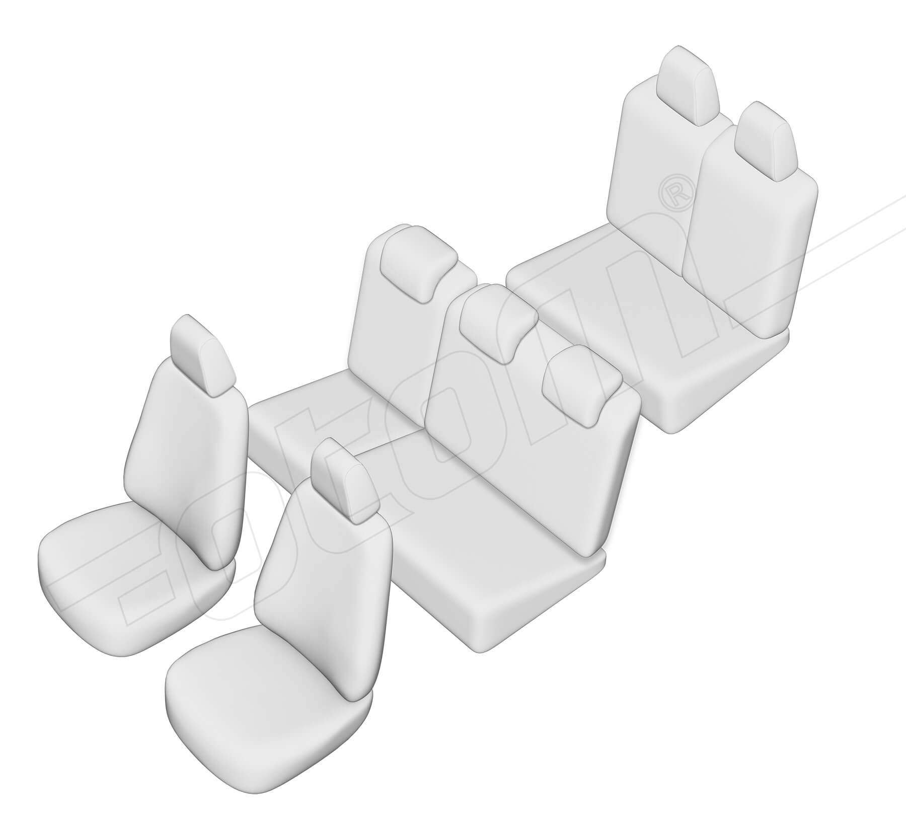 Stoelhoezen Dacia Logan 2004-2013, set van 7
