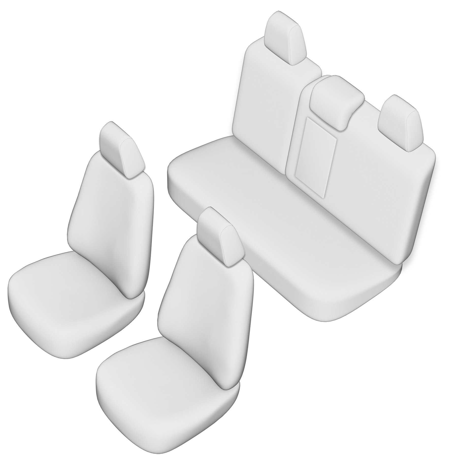 Stoelhoezen Dacia Logan 2013-2021, set van 5