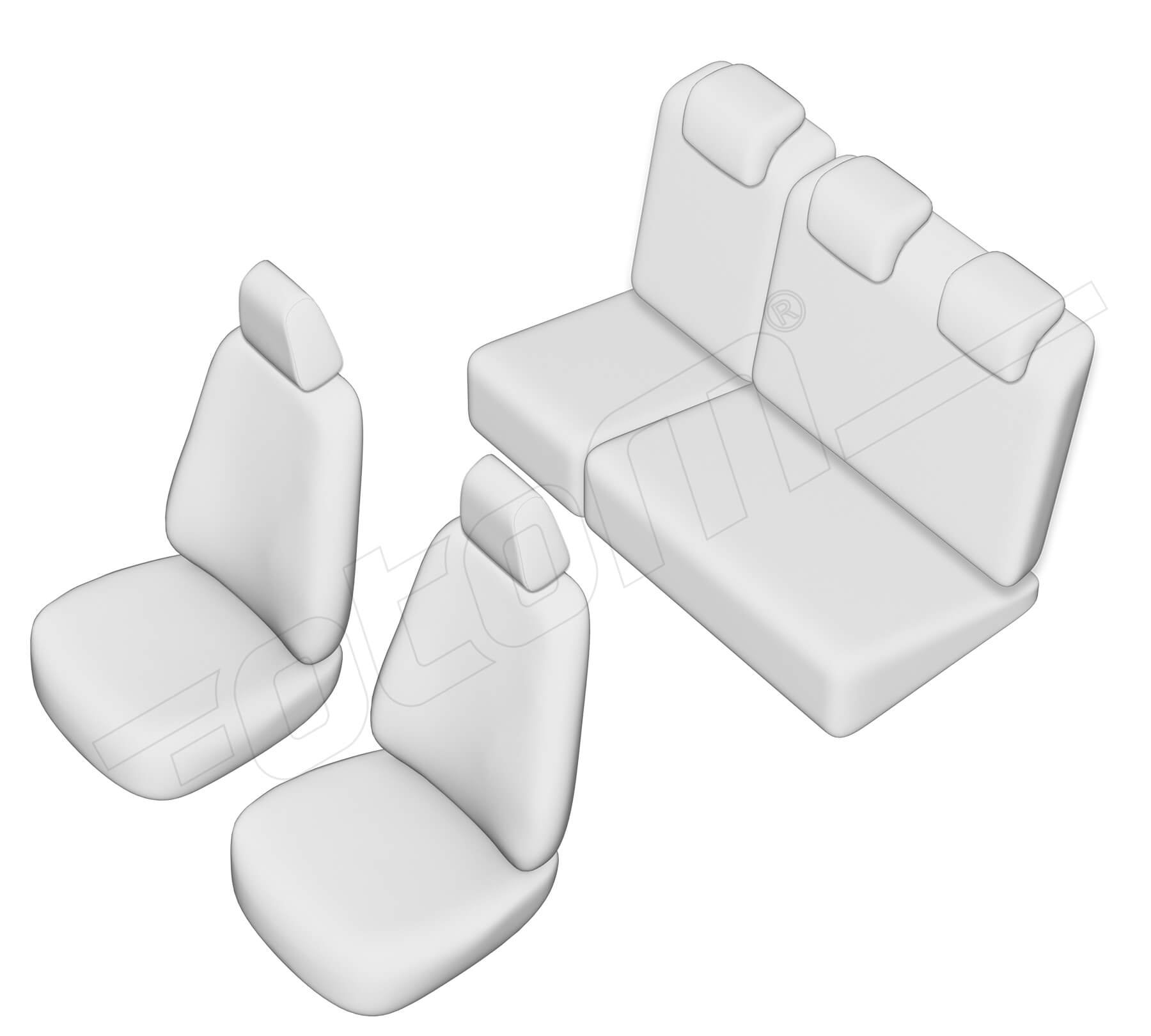 Stoelhoezen Fiat Punto 2006-2018, set van 5