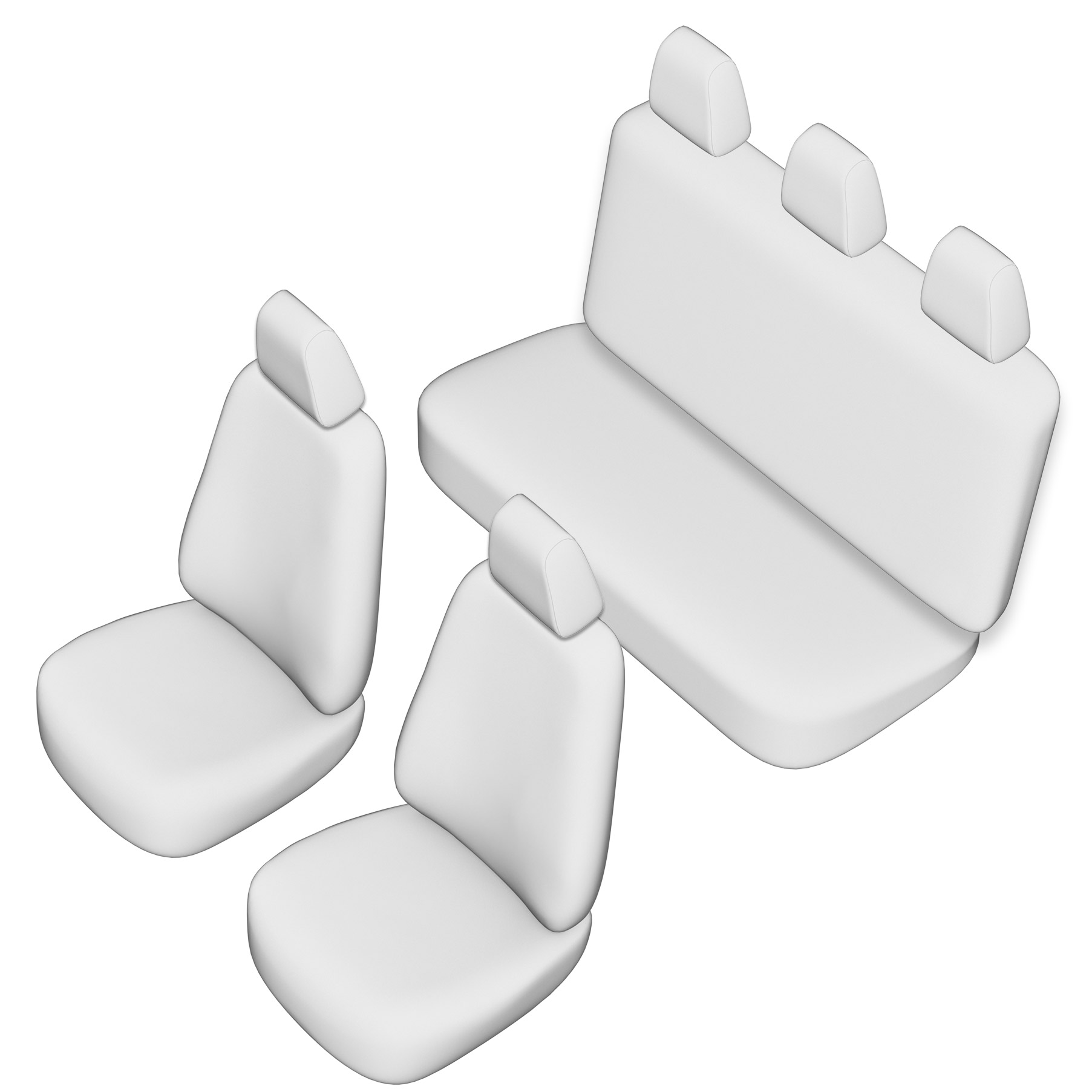 Stoelhoezen Fiat Doblo 2001-2005, set van 5