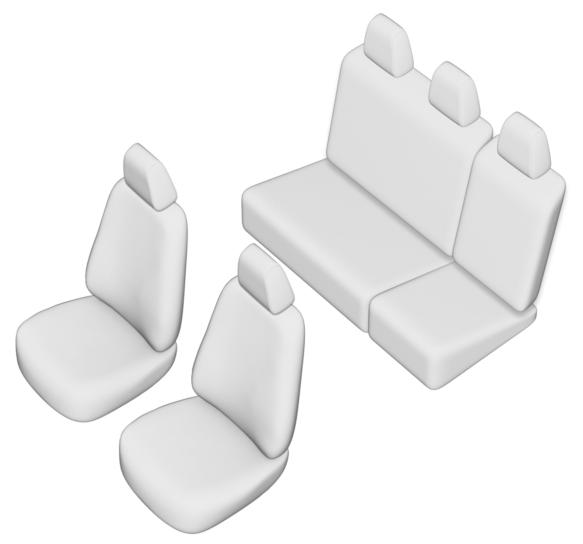 Stoelhoezen Fiat Doblo 2001-2005, set van 5