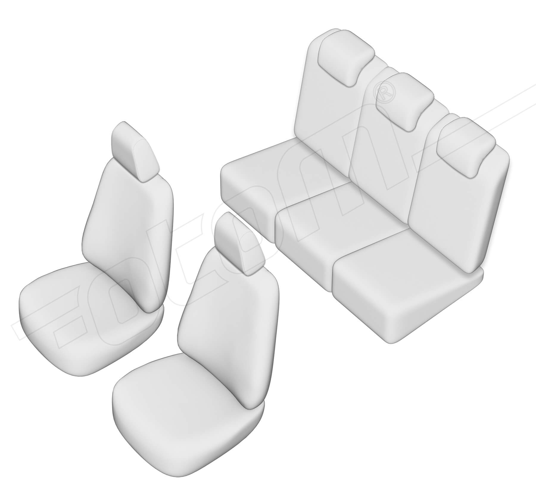 Stoelhoezen Fiat Doblo 2006-2013, set van 5