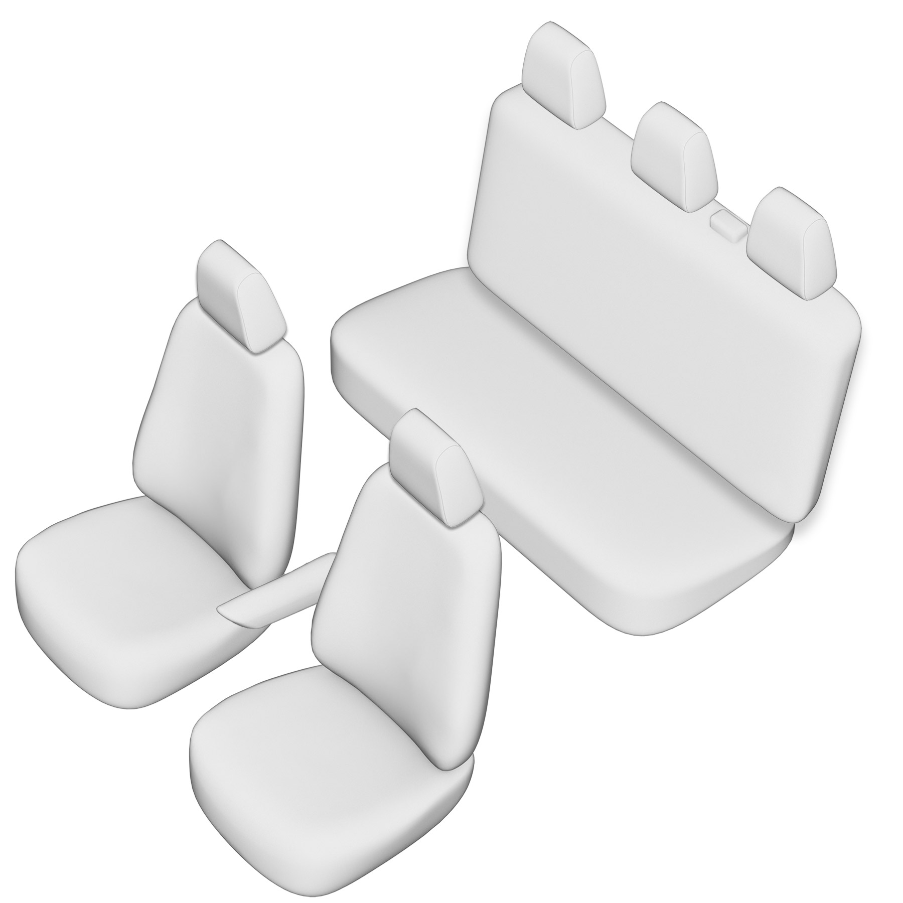 Stoelhoezen Fiat Doblo 2006-2013, set van 5