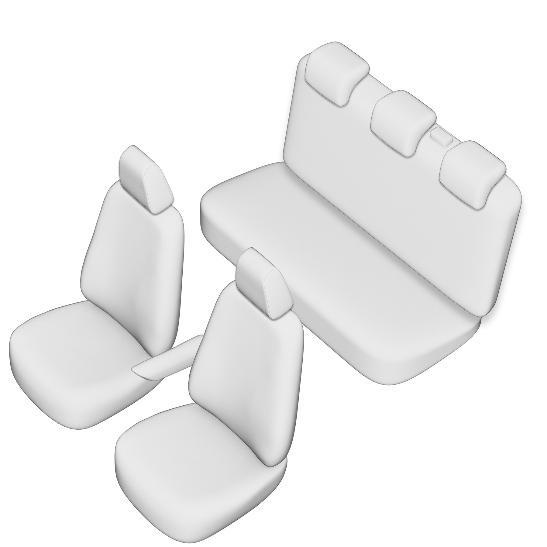 Stoelhoezen Fiat Fiorino 2008-heden, set van 5