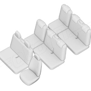 Stoelhoezen Fiat Scudo 2006-2016, set van 9