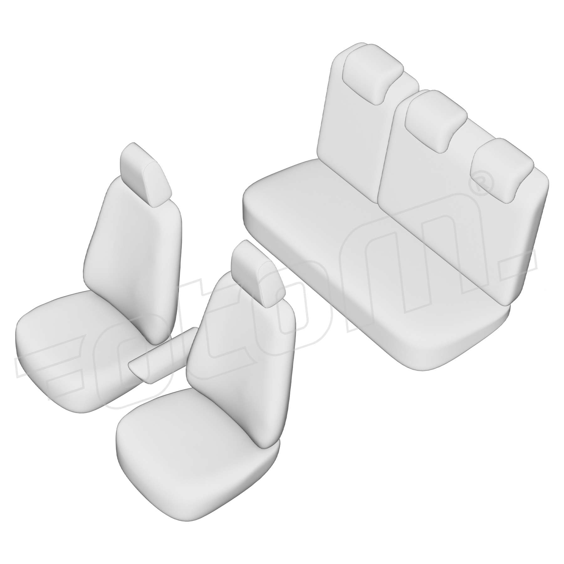 Stoelhoezen Fiat Egea 2015-heden, set van 5