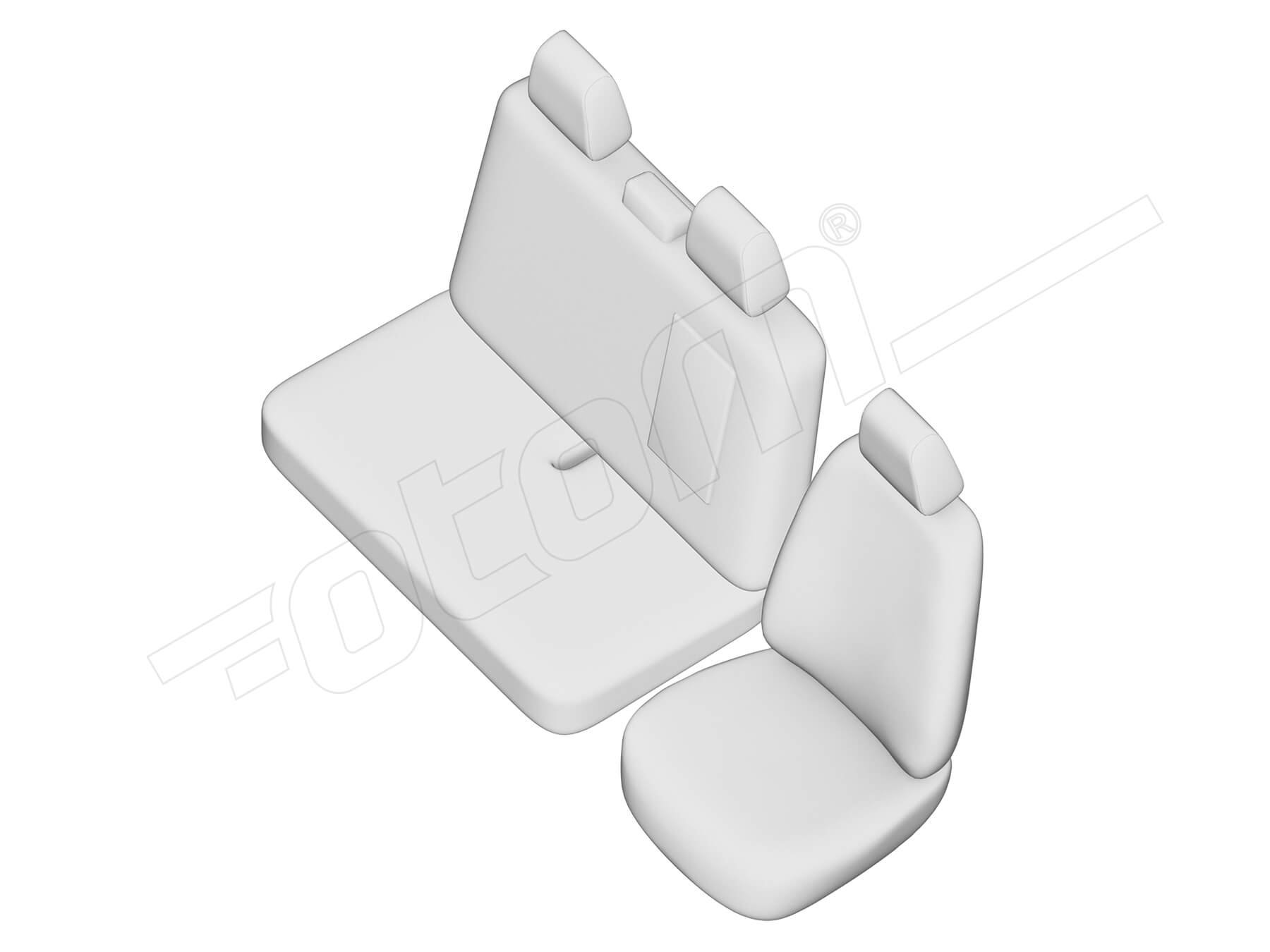 Stoelhoezen Fiat Scudo 2006-2016, set van 3