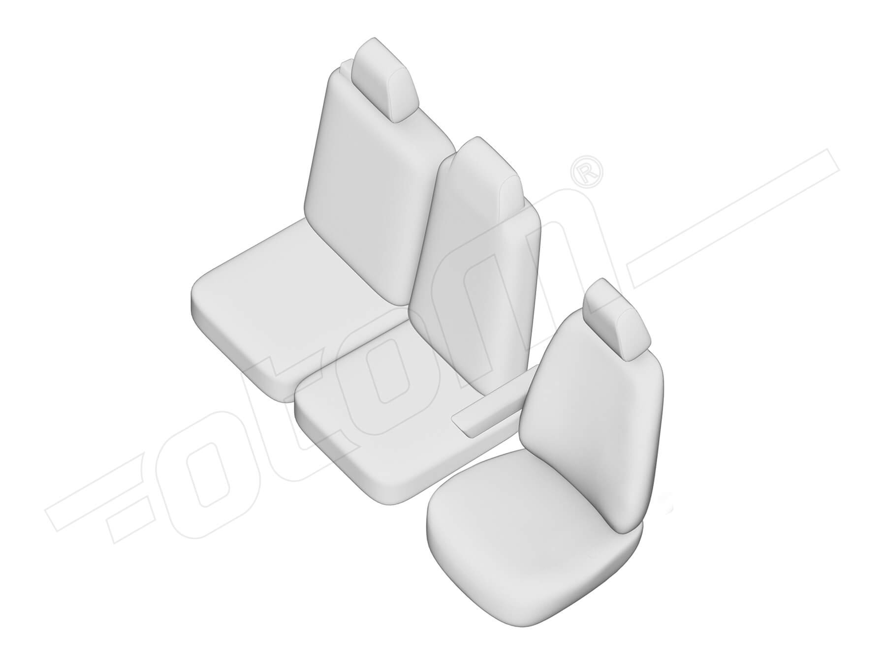 Stoelhoezen Fiat Talento 2015-heden, set van 3