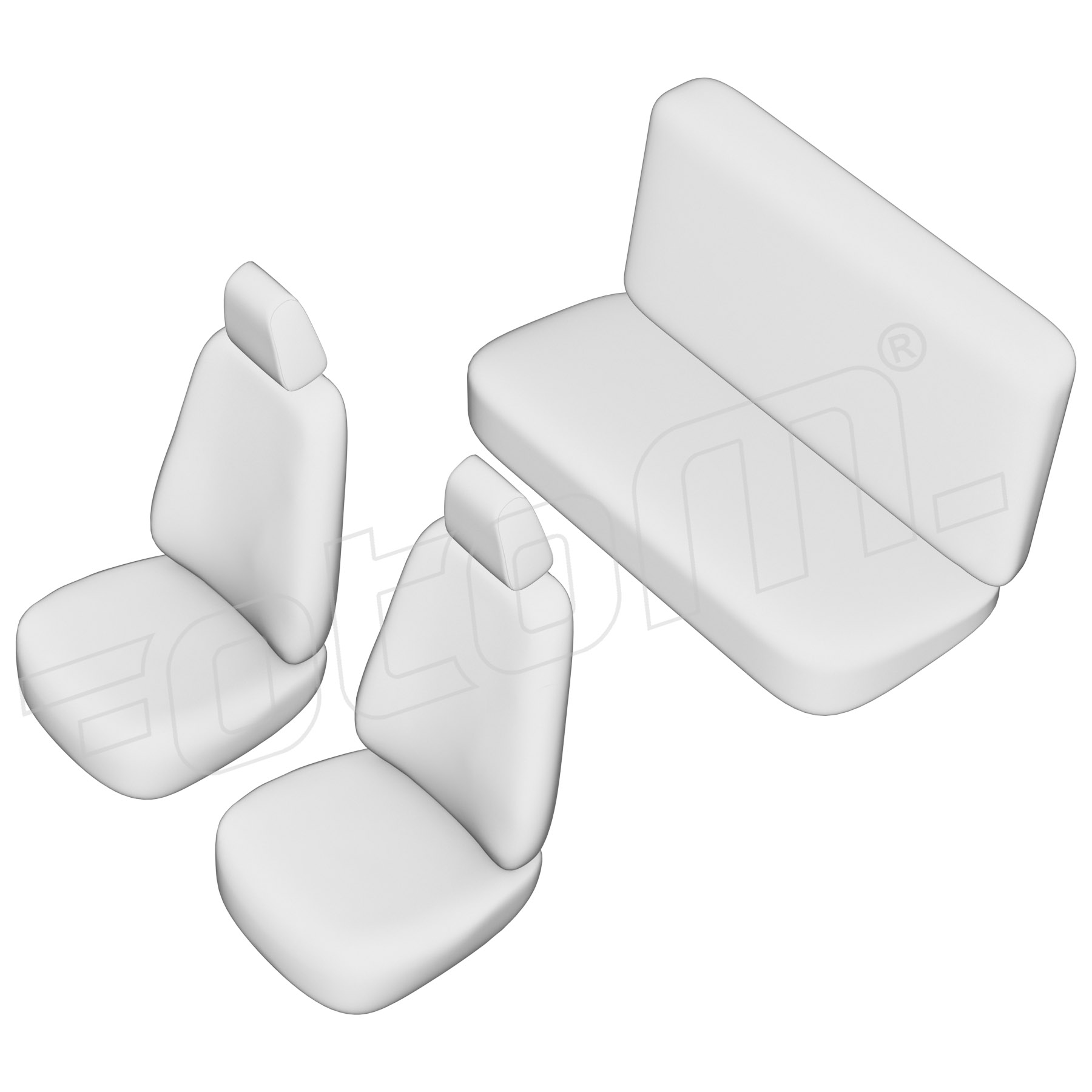 Stoelhoezen Fiat Siena 1995-2002, set van 5
