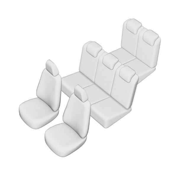 Stoelhoezen Ford Galaxy 2006-2015, set van 7