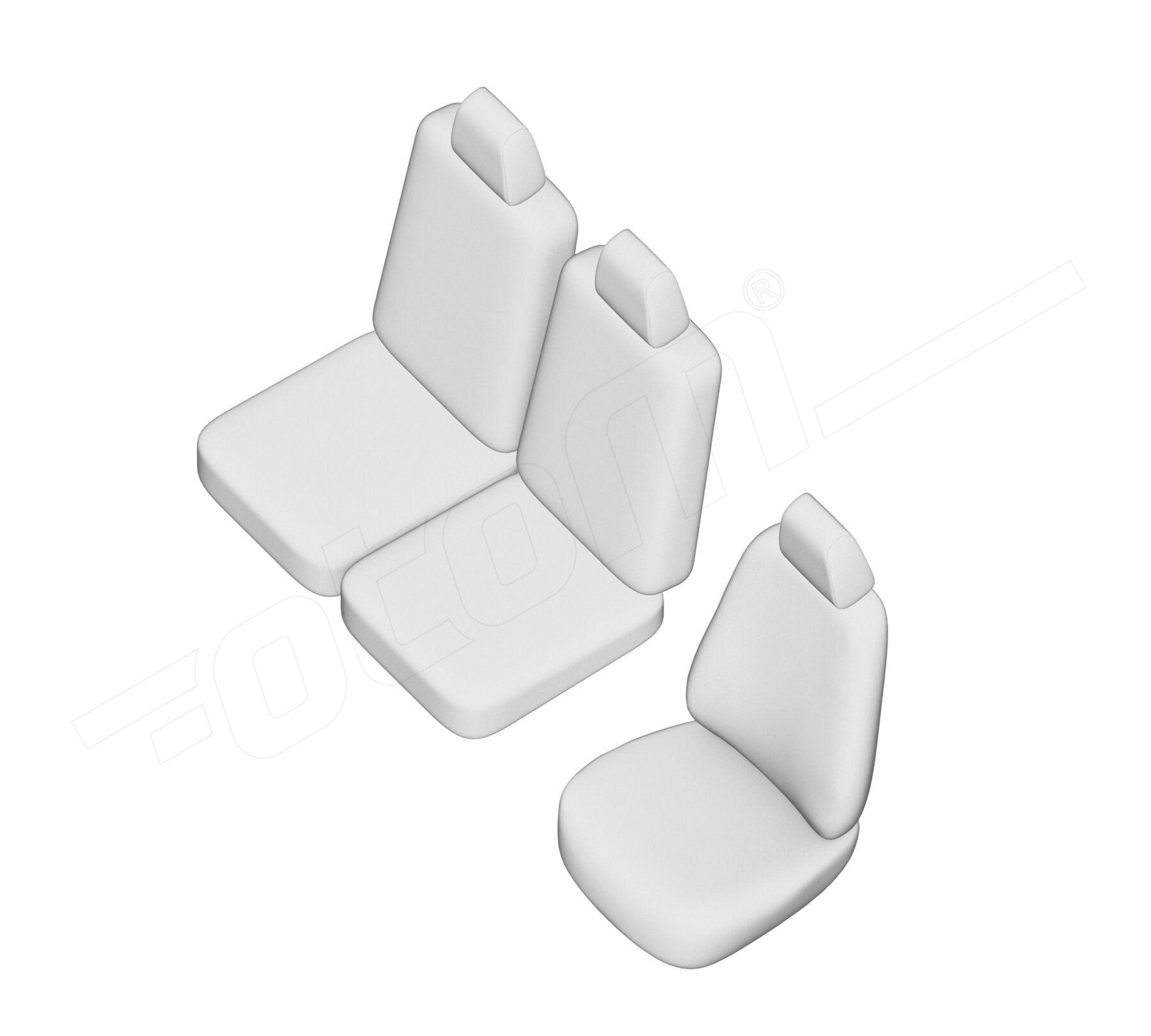 Stoelhoezen Ford Connect 2013-2018, set van 3