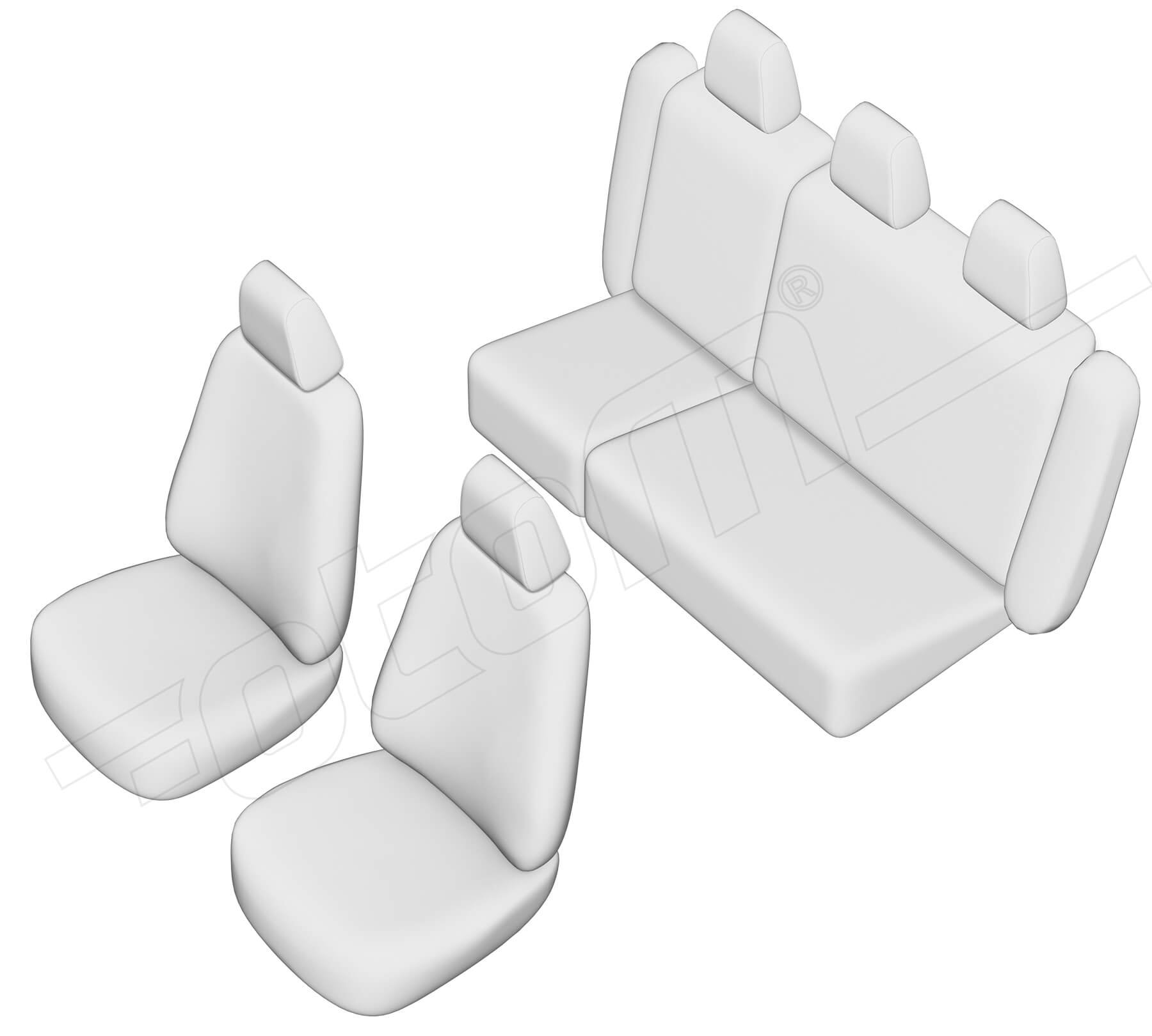 Stoelhoezen Honda City 2002-2008, set van 5