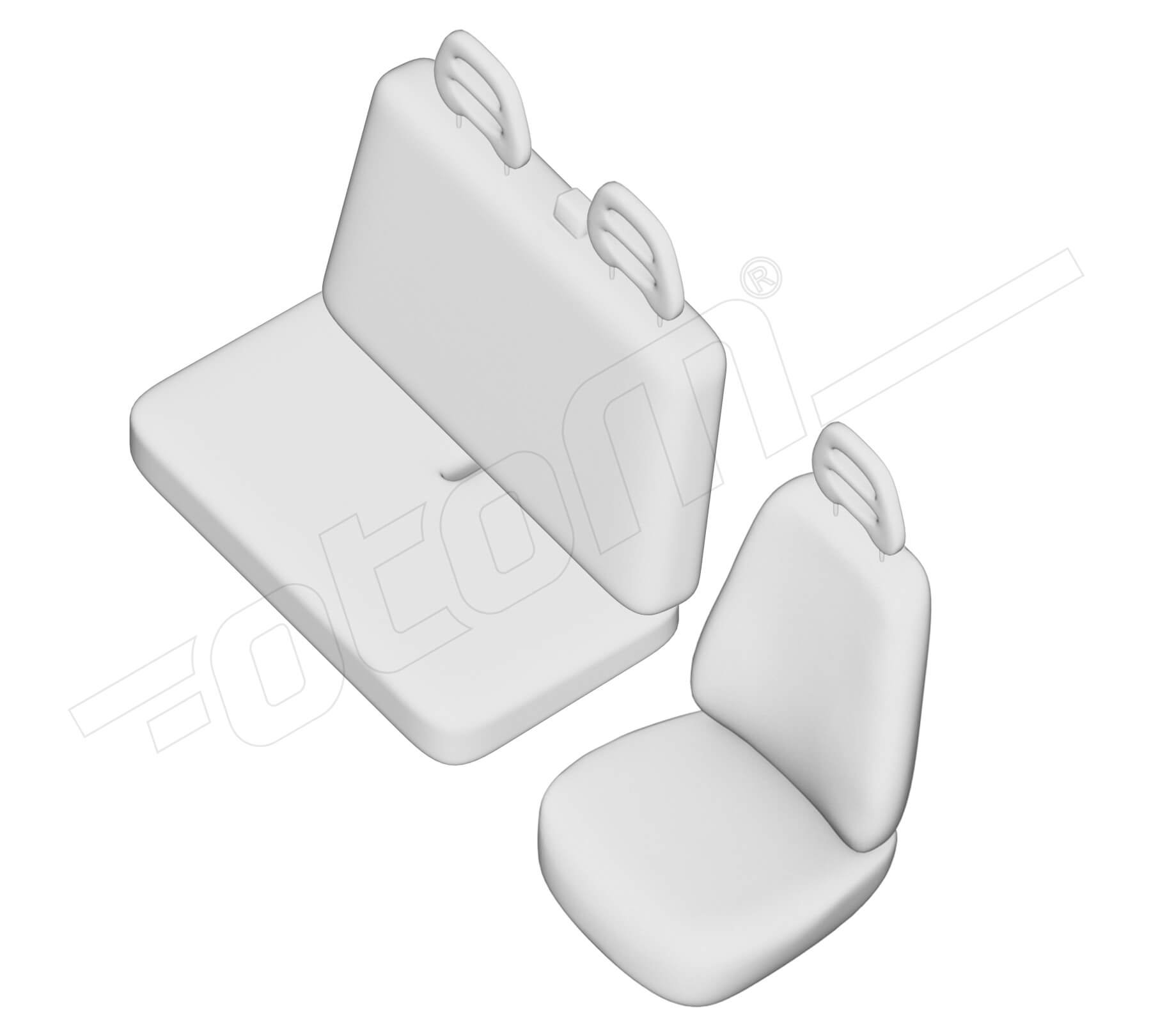 Stoelhoezen Iveco Daily 2011-2014, set van 3