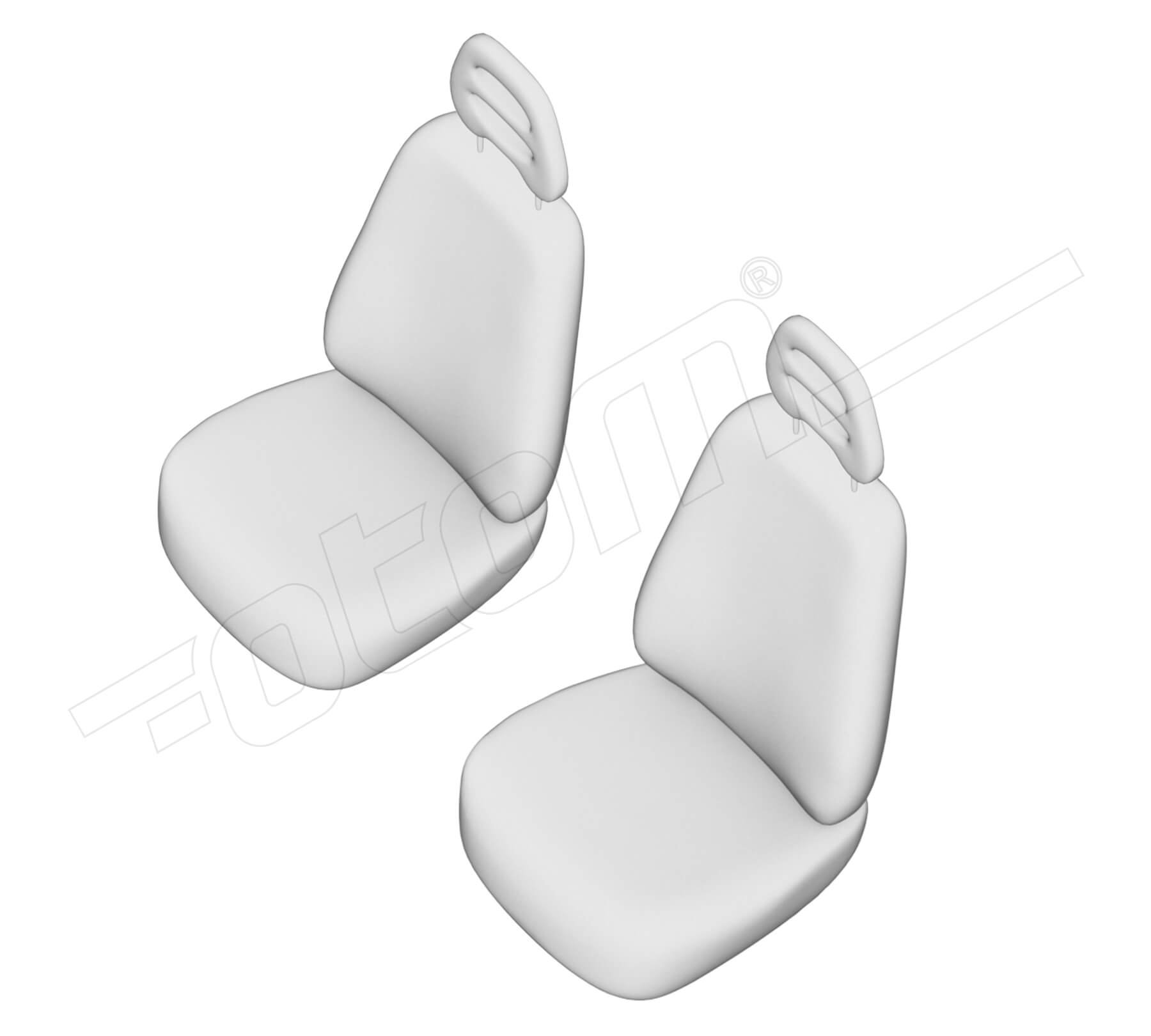 Stoelhoezen Iveco Daily 2002-2011, set van 2