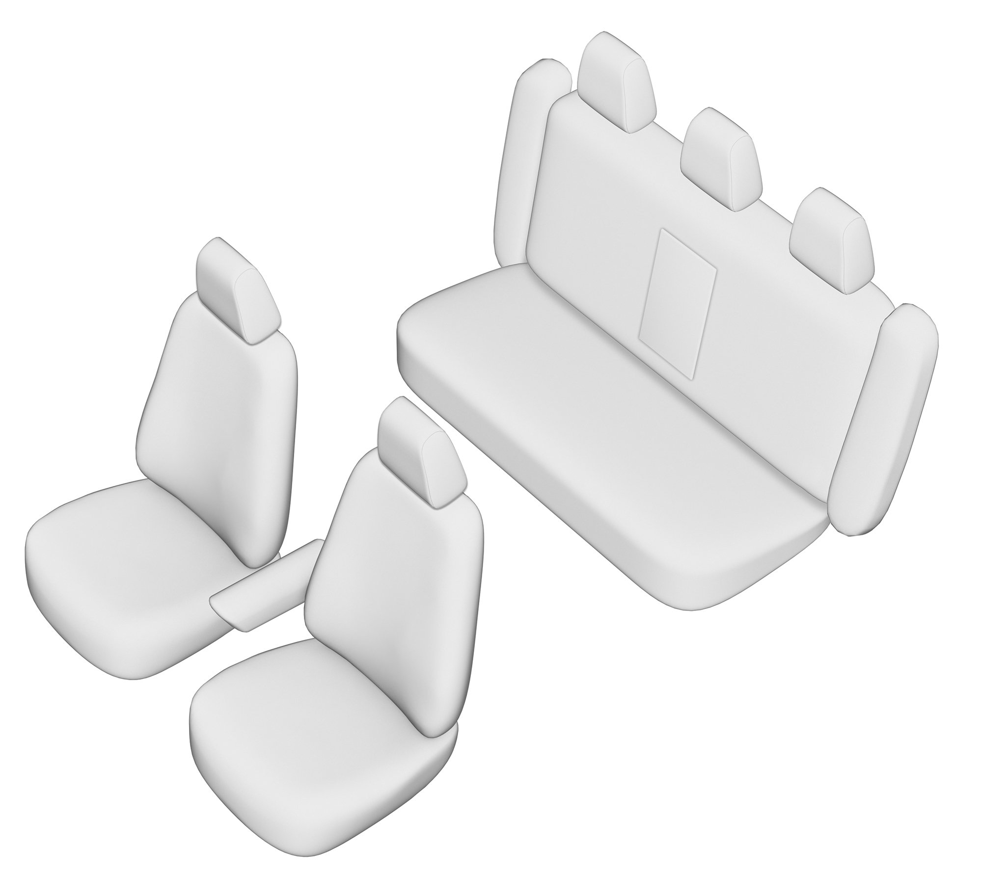 Stoelhoezen Kia Opirus 2003-2010, set van 5
