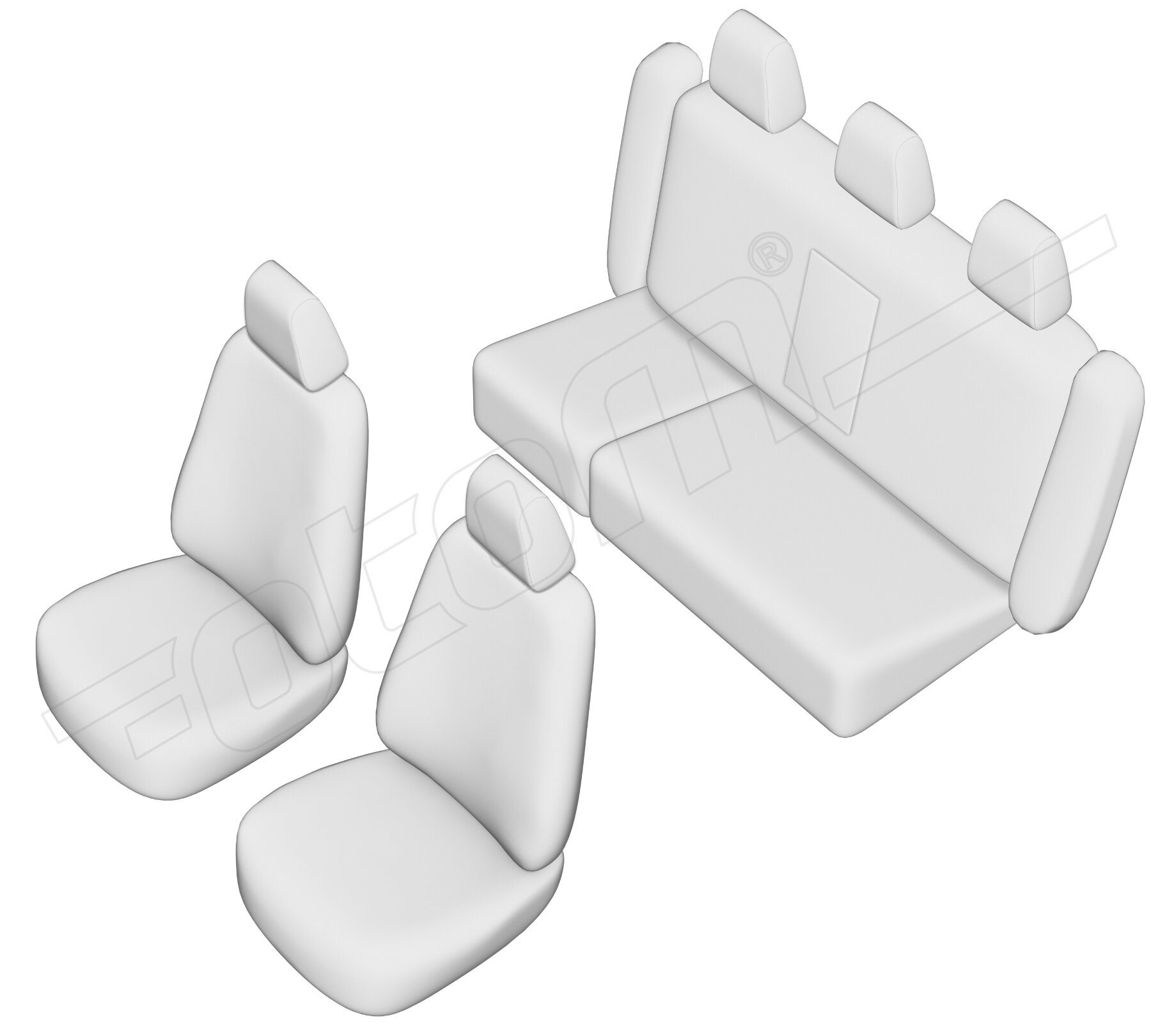 Stoelhoezen Mazda Lantis 1992-1998, set van 5