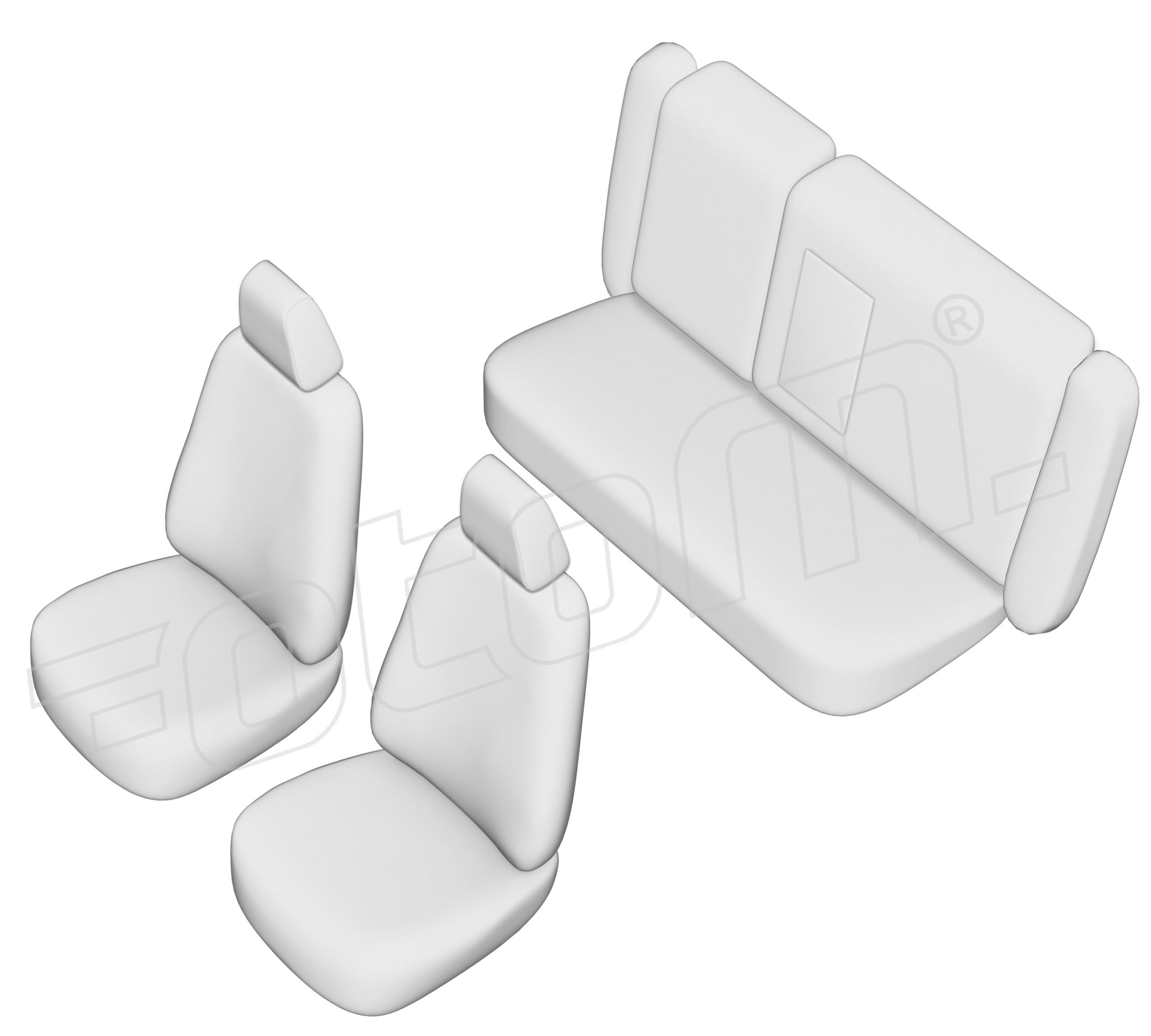 Stoelhoezen Mazda 626 1992-1997, set van 5