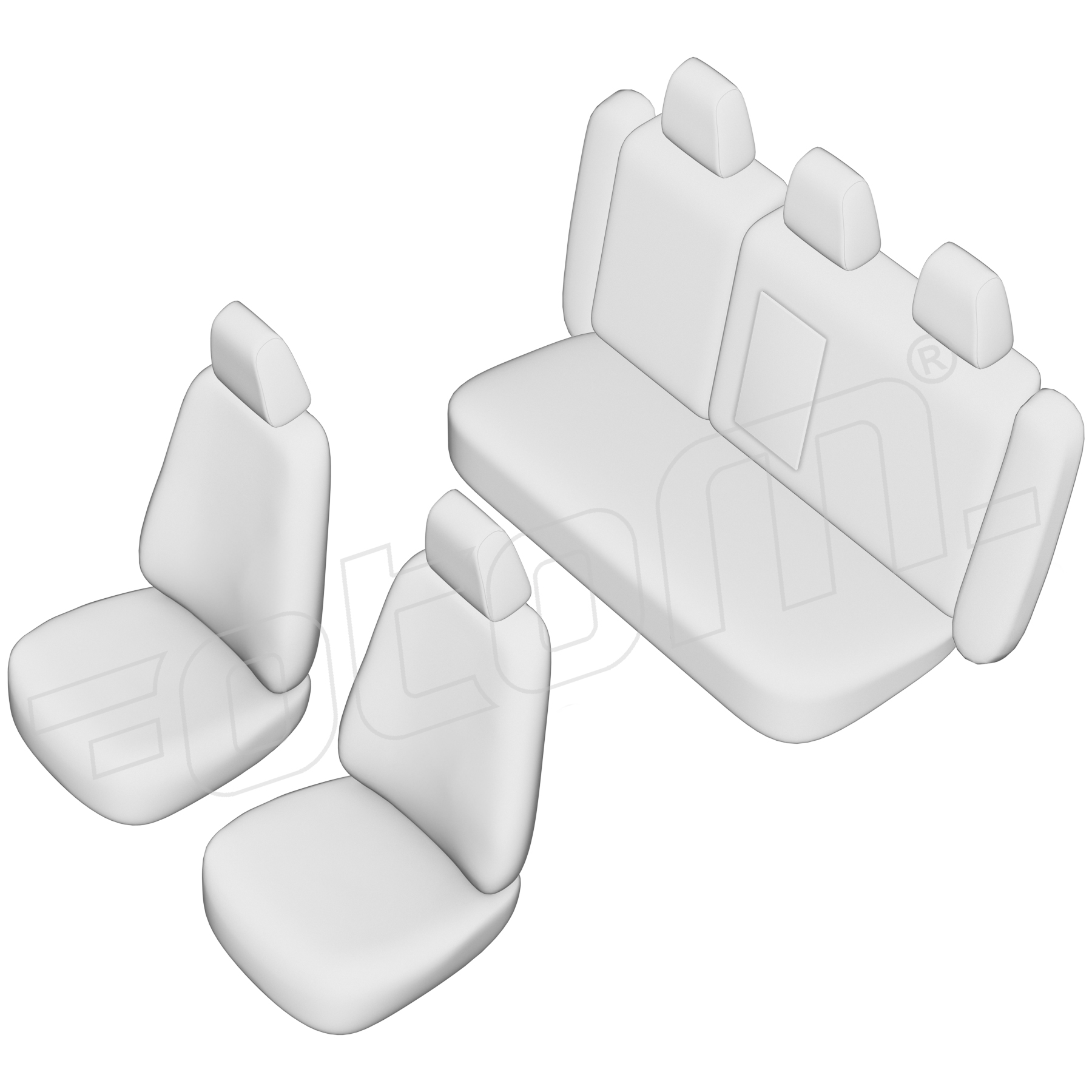 Stoelhoezen Mazda 6 2002-2008, set van 5