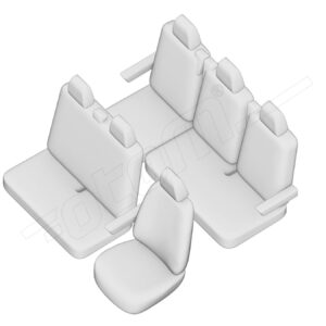 Stoelhoezen Mercedes-Benz Vito 2014-heden, set van 6