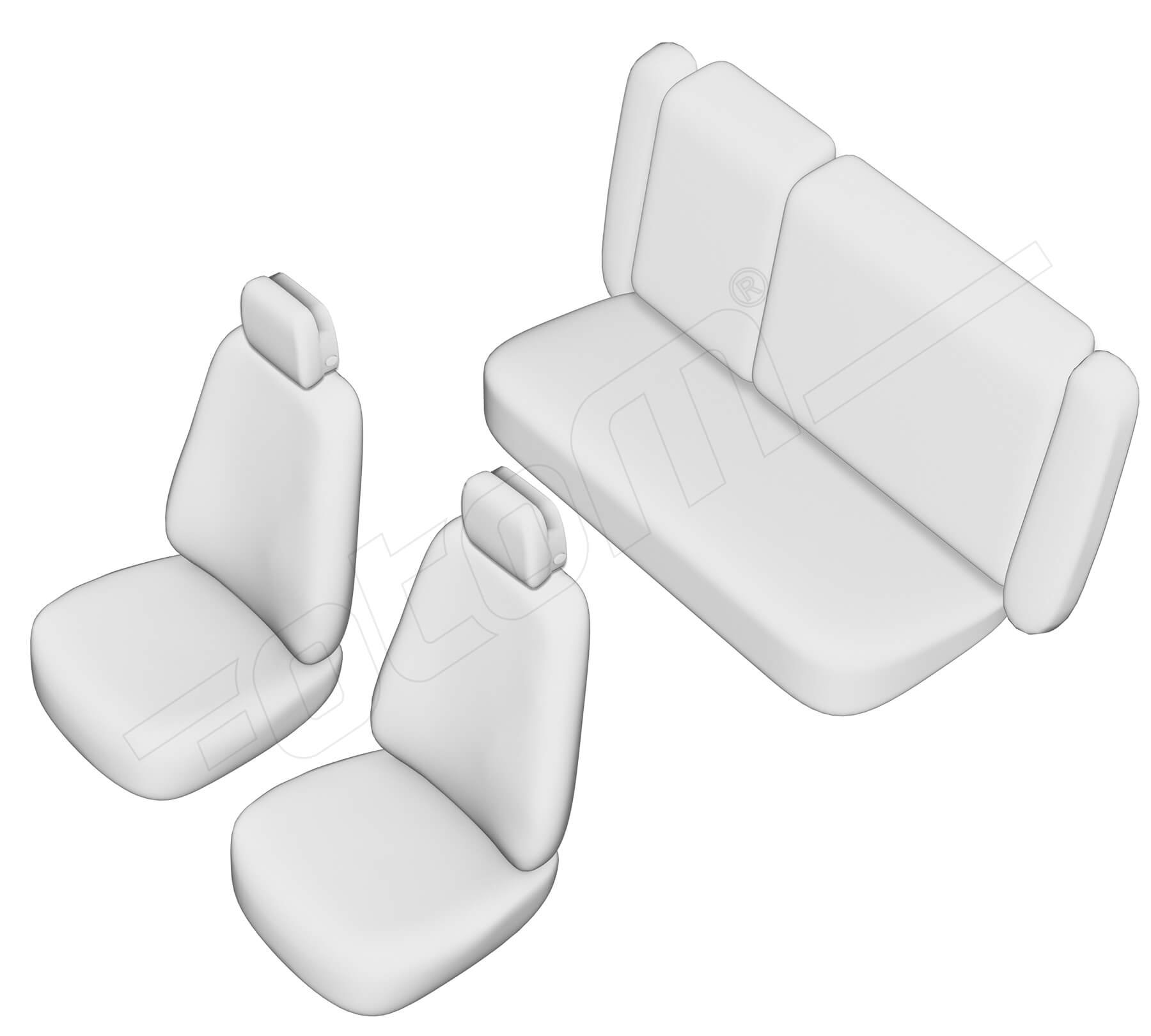 Stoelhoezen Mercedes-Benz E-Klasse 2002-2009, set van 5