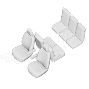 Stoelhoezen Mercedes-Benz Vito 1996-2003, set van 7