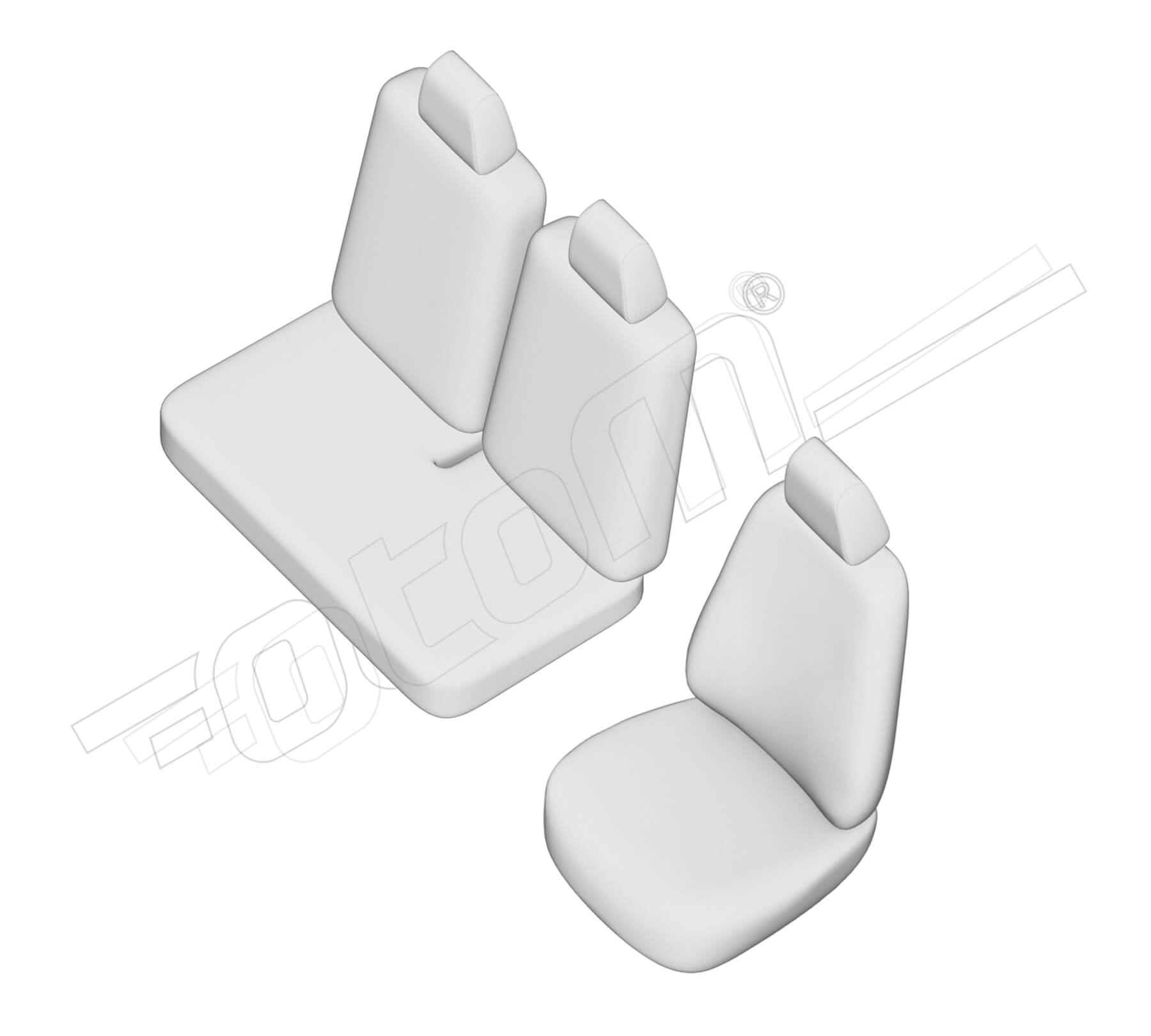 Stoelhoezen Mitsubishi Canter 1998-2006, set van 3