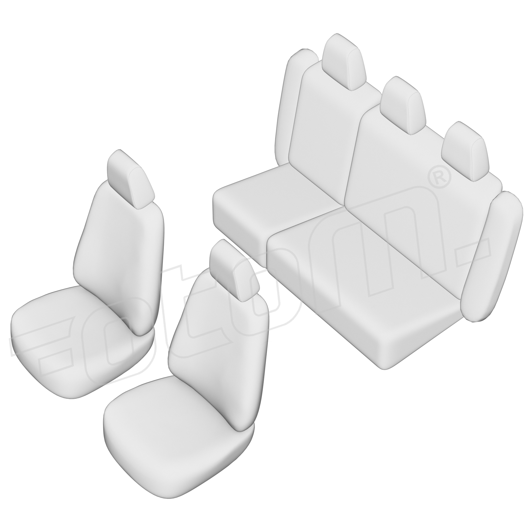 Stoelhoezen Mitsubishi Carisma 1995-2006, set van 5