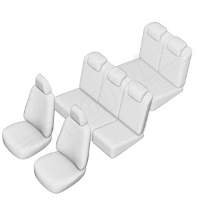 Stoelhoezen Nissan Qashqai+2 2007-2014, set van 7