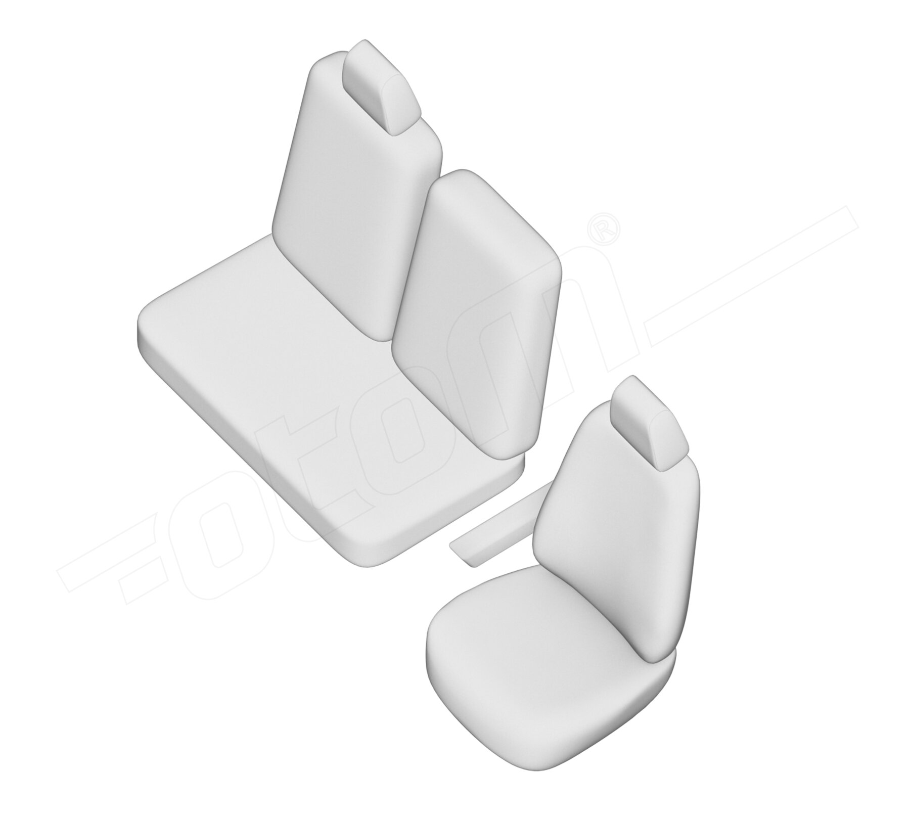 Stoelhoezen Nissan NV400 2011-heden, set van 3