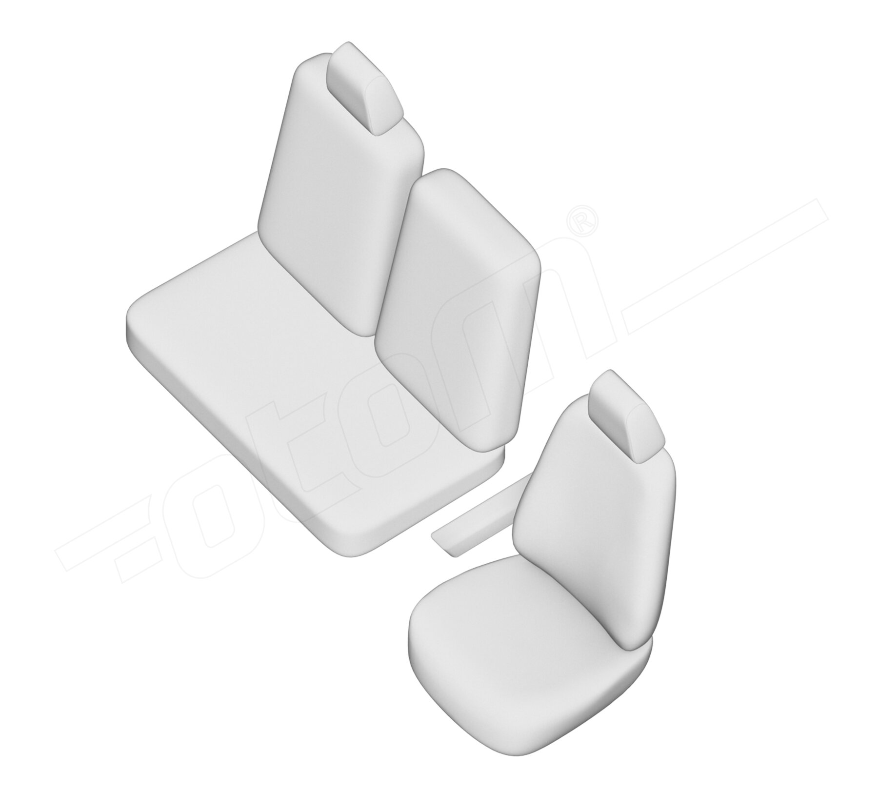 Stoelhoezen Opel Movano 2010-2021, set van 3