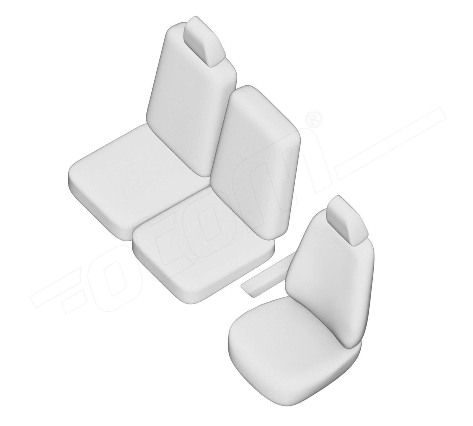 Stoelhoezen Opel Combo 2019-heden, set van 3