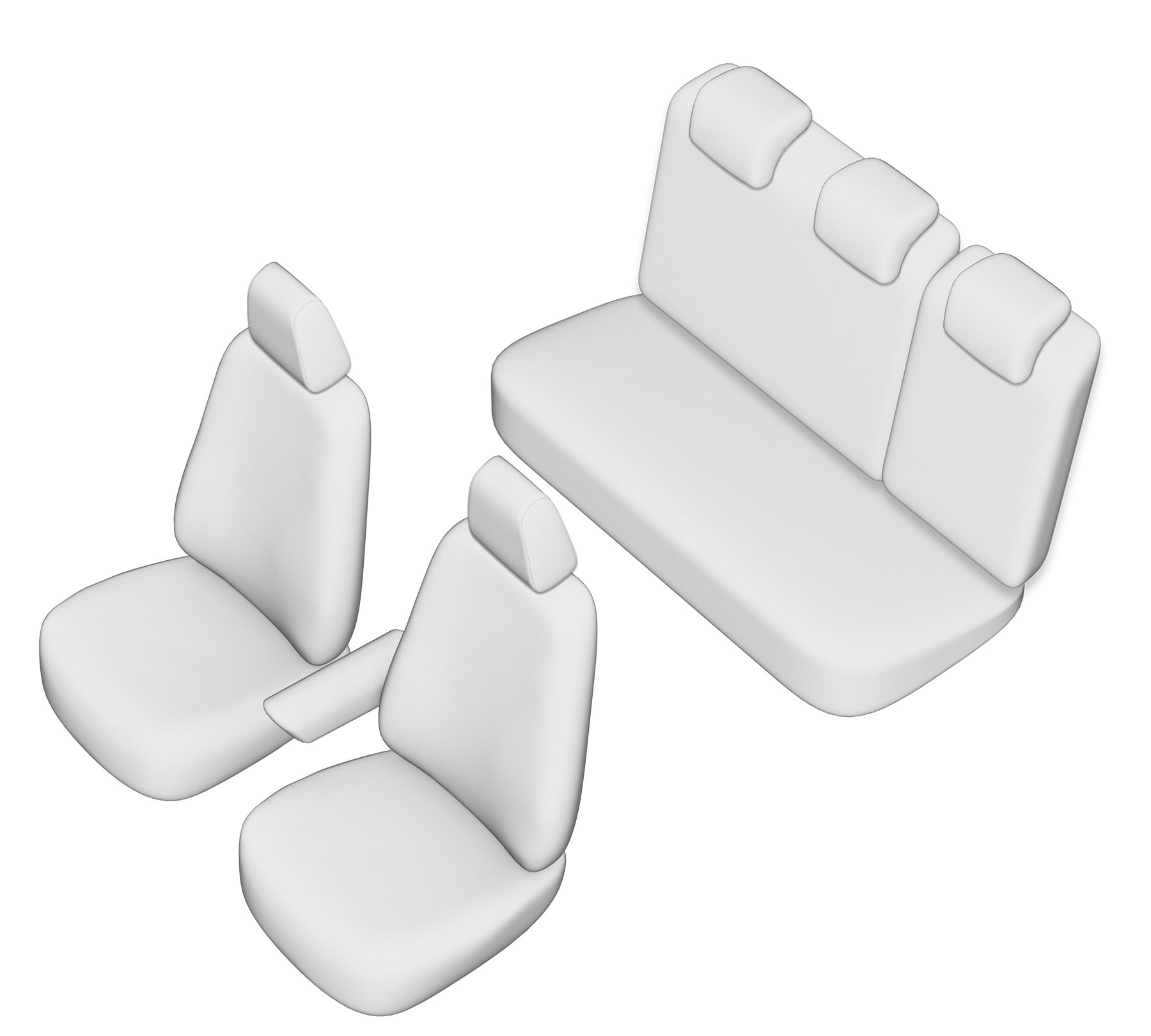 Stoelhoezen Opel Crossland 2021-heden, set van 5