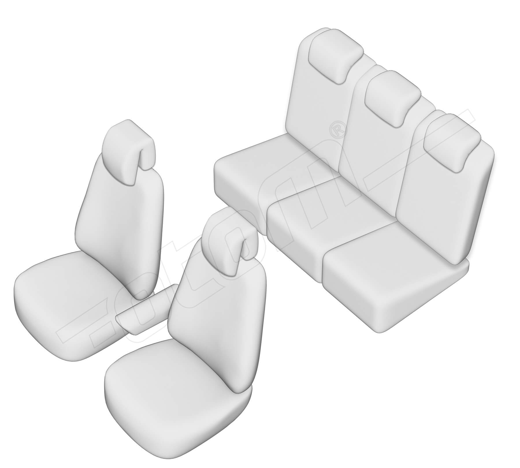 Stoelhoezen Peugeot 5008 2009-2016, set van 5