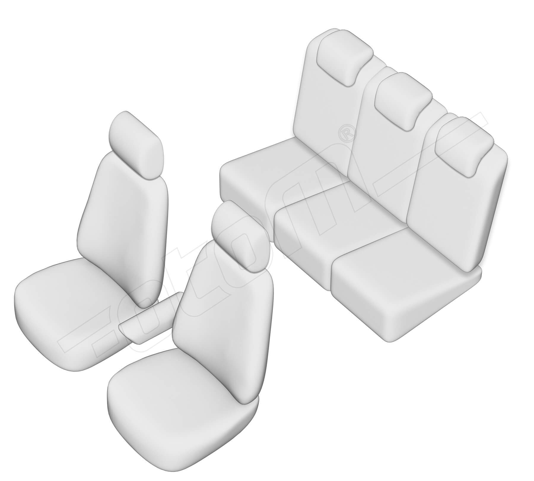 Stoelhoezen Peugeot 5008 2009-2016, set van 5