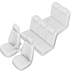 Stoelhoezen Peugeot 5008 2009-2016, set van 7