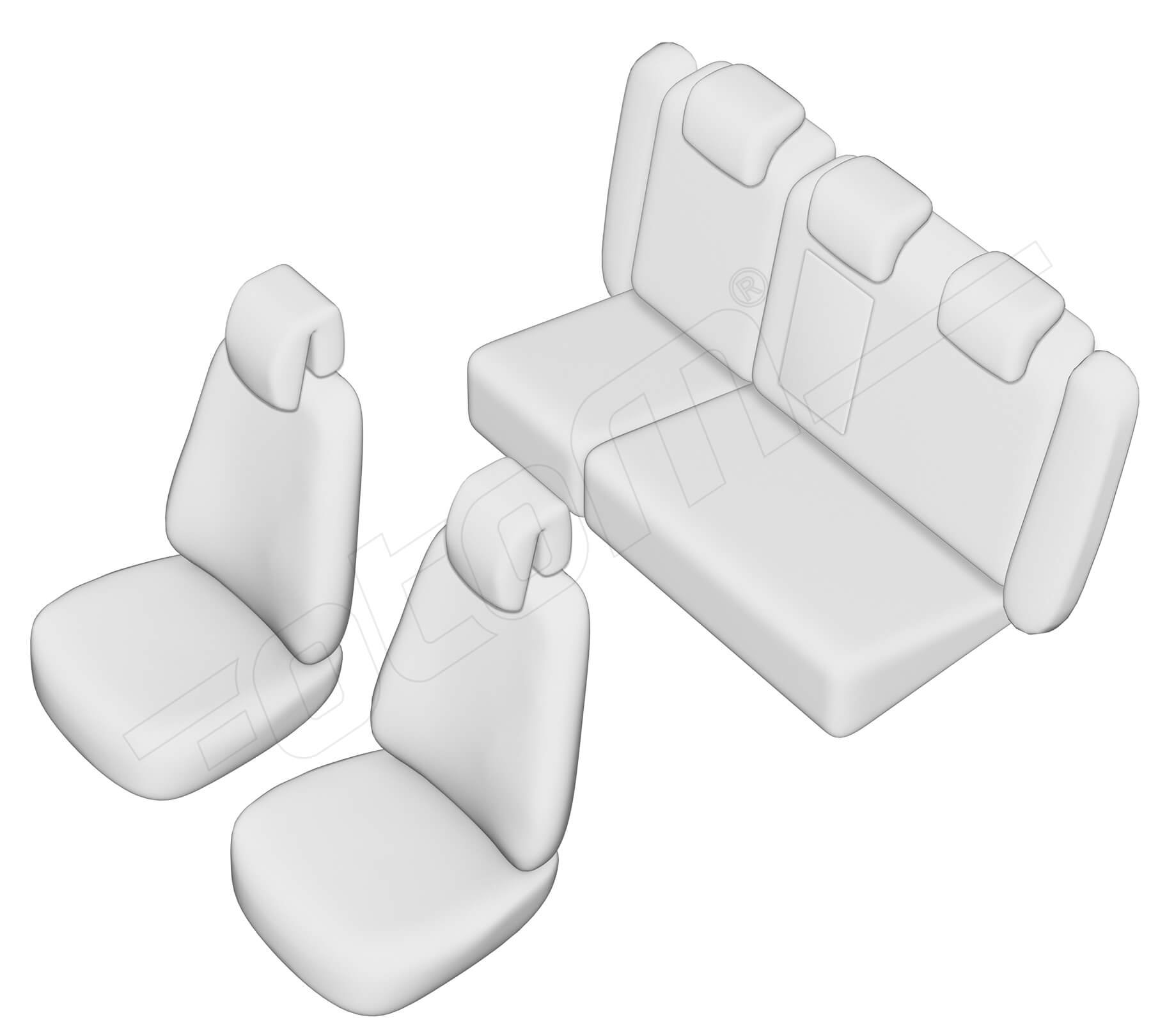 Stoelhoezen Peugeot 3008 2009-2016, set van 5